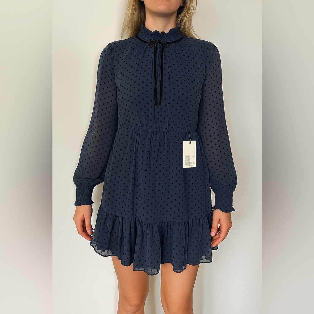 Alex Marie New with tags Blue polka dress